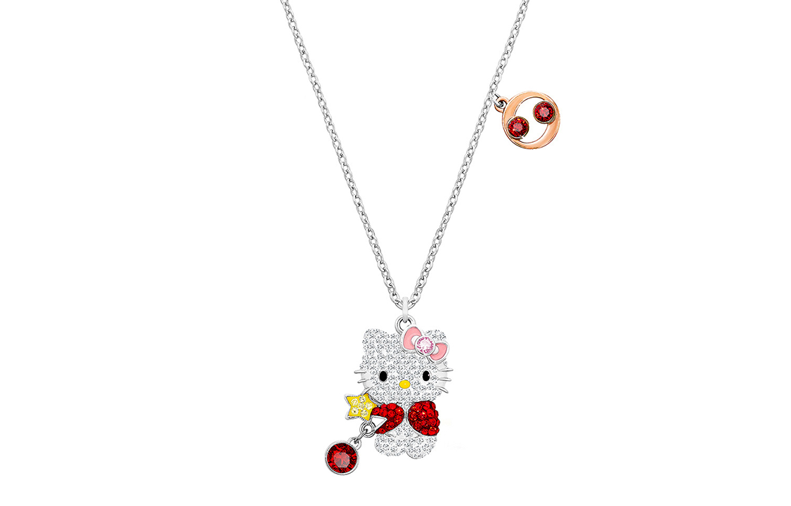 (Women) Swarovski Hello Kitty Cancer Zodiac Crystal Necklace for Women 5215294