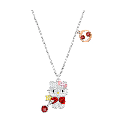 (Women) Swarovski Hello Kitty Cancer Zodiac Crystal Necklace for Women 5215294
