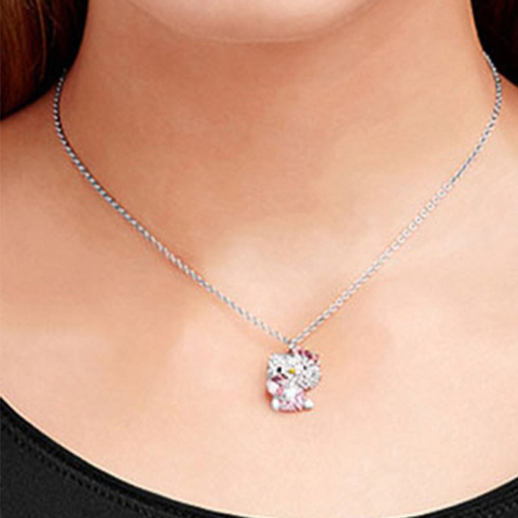 (Women) Swarovski Hello Kitty Heart Crystal Necklace for Women. 5228241 圖 3