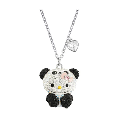 (Women) Swarovski Hello Kitty Panda Necklace Silver 5167914