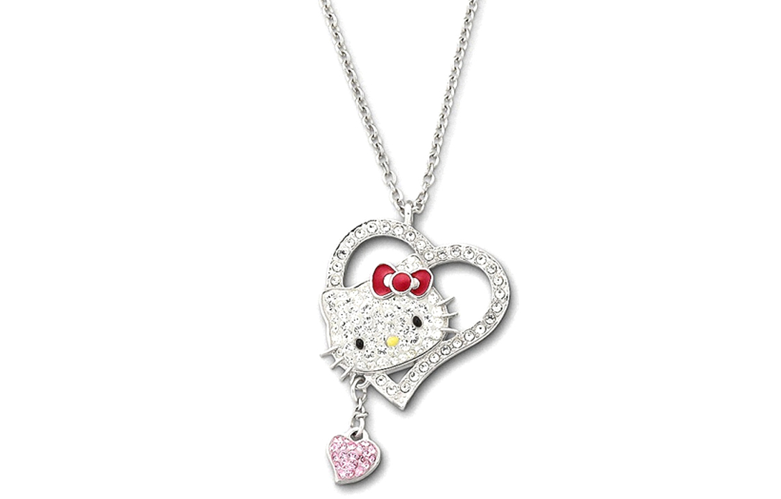 Order (W) 施华洛世奇 Hello Kitty 女士铂金项链 1106120