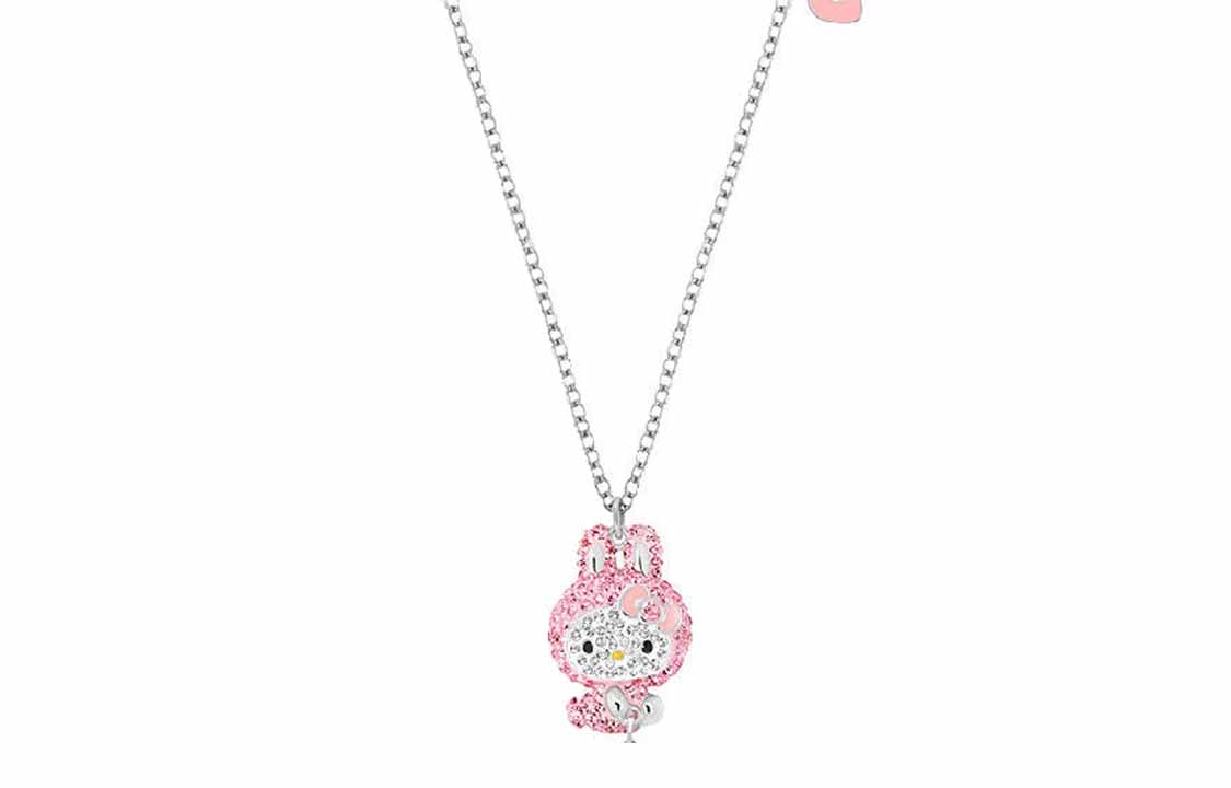 (Women) Swarovski Hello Kitty Rabbit Necklace Silver Women’s Jewelry 5167916