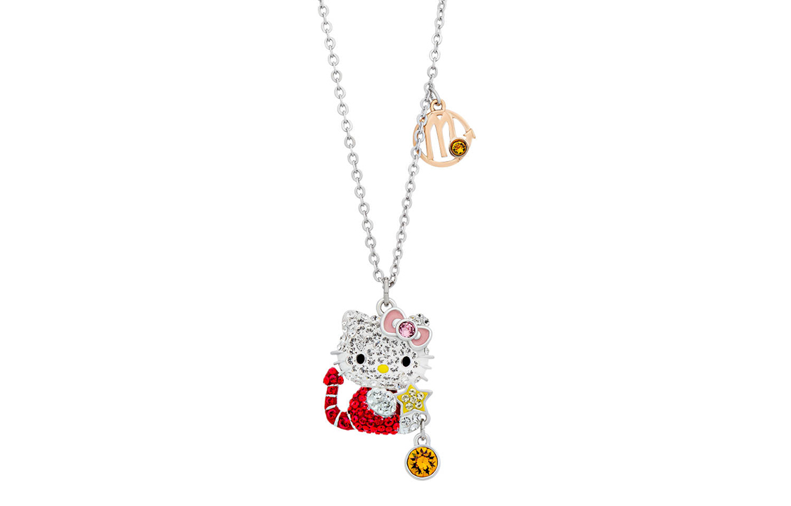 (Women) Swarovski Hello Kitty Scorpio 18K Rose Gold Necklace for Women Silver. 5215031 圖 2