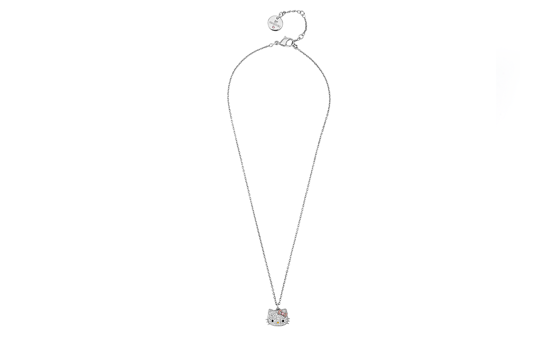 Shop (W) 施华洛世奇凯蒂猫银色水晶项链 - 创意设计女士款 5013195