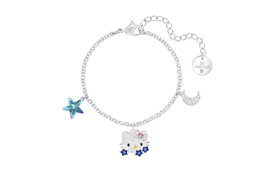(Women) Swarovski Hello Kitty Star Moon Bracelet  Platinum-Plated Jewelry 5297535 圖 2