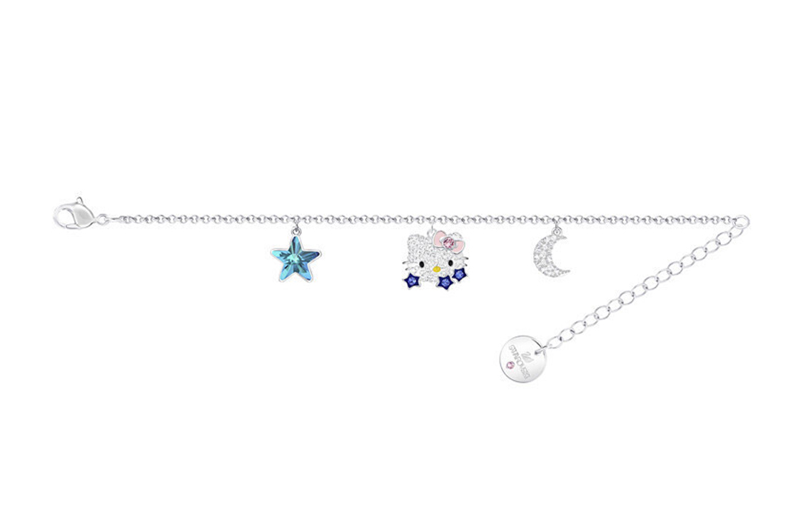 (Women) Swarovski Hello Kitty Star Moon Bracelet  Platinum-Plated Jewelry 5297535 圖 3