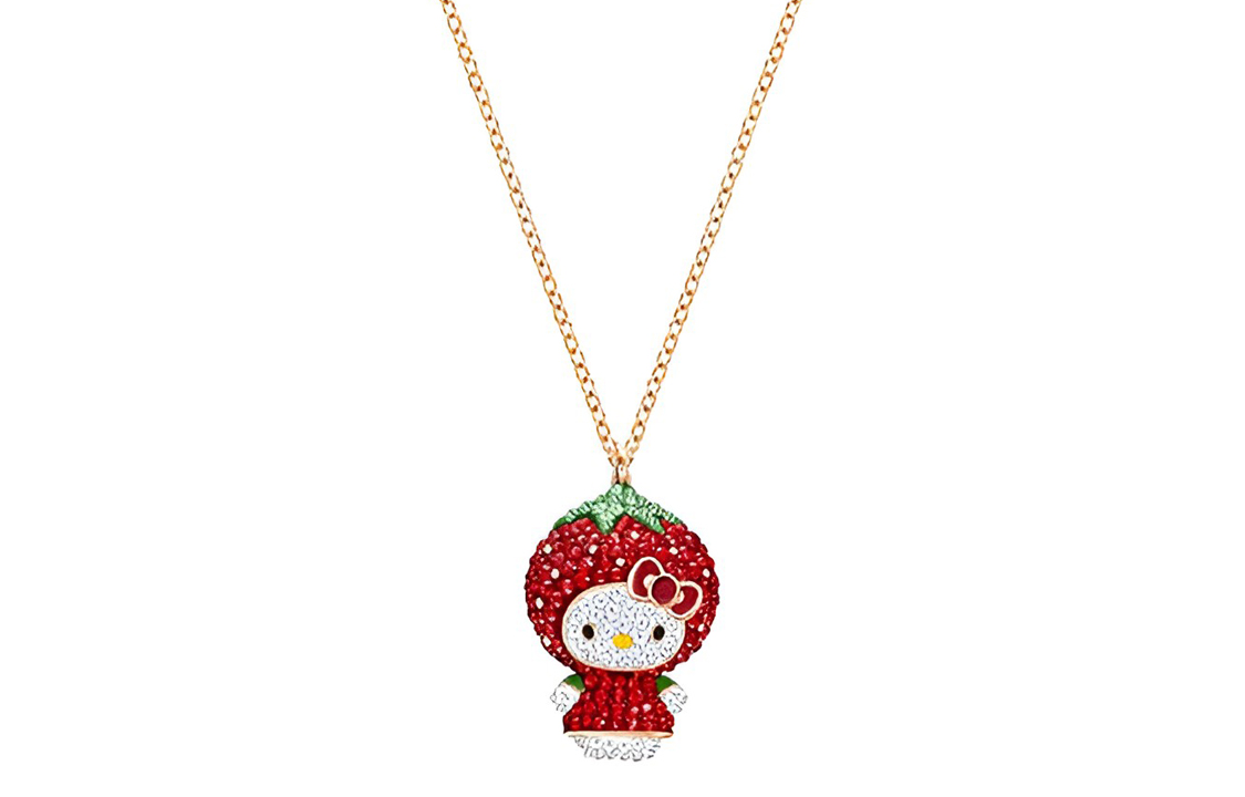 (Women) Swarovski Hello Kitty Strawberry Necklace for Women - Multicolor 5374364