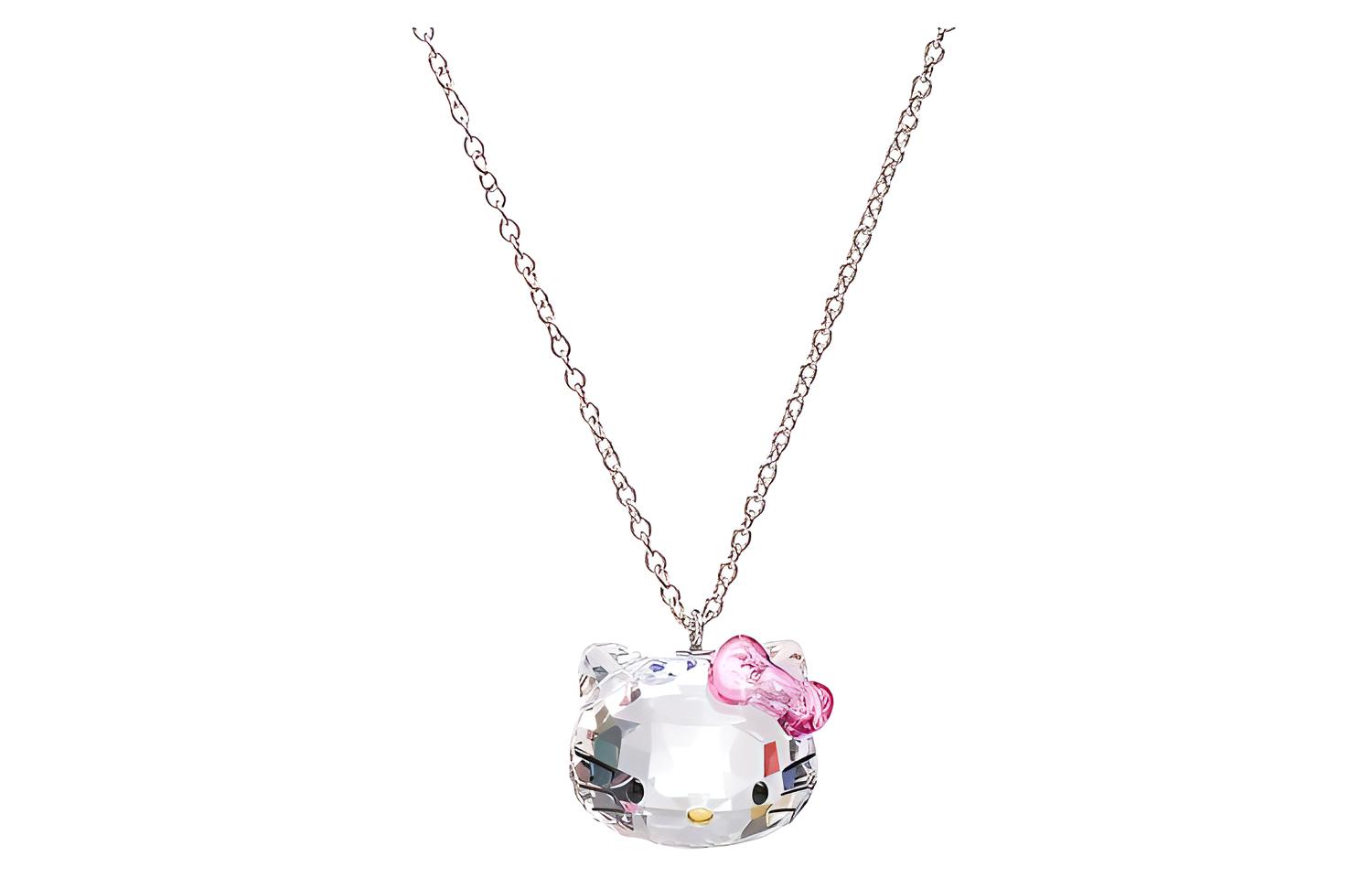 (Women) Swarovski Hello Kitty Sweet Cute Artificial Crystal Necklace for Women. 1100031
