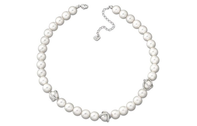 (Women) Swarovski High-End Minimalist Pearl Necklace White for Women 1179752 圖 2