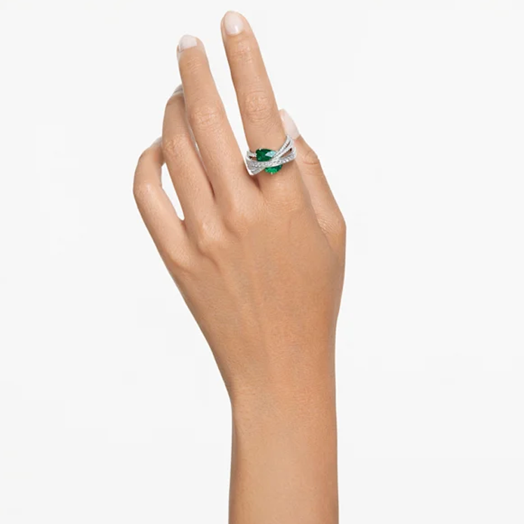 Details for (W) 施华洛世奇Hyperbola女士鸡尾酒戒指 - 银色 5666956