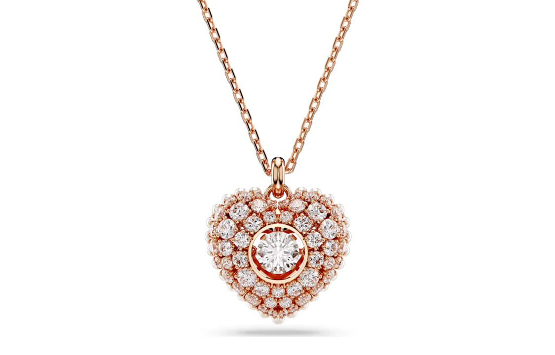 (Women) Swarovski Hyperbola Heart Pendant Necklace Rose Gold-Plated for Women. 5680402 圖 2