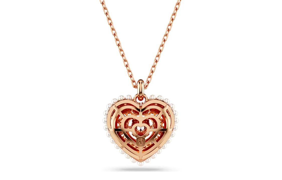 (Women) Swarovski Hyperbola Heart Pendant Necklace Rose Gold-Plated for Women. 5680402 圖 3