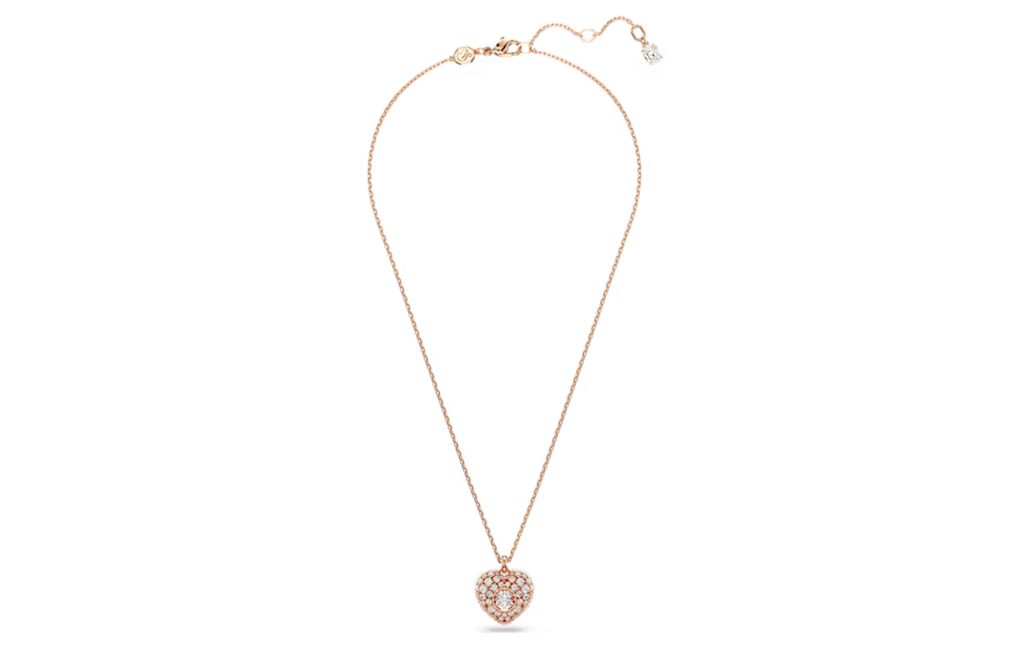 (Women) Swarovski Hyperbola Heart Pendant Necklace Rose Gold-Plated for Women. 5680402 圖 4