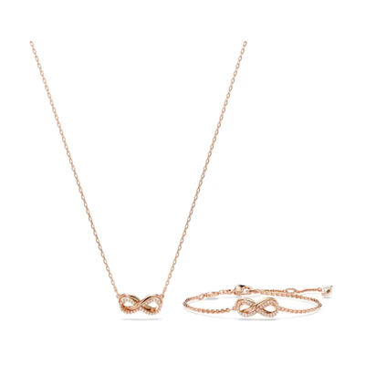 (Women) Swarovski Hyperbola Pendant Necklace Rose Gold with Cubic Zirconia for Women. 5682483