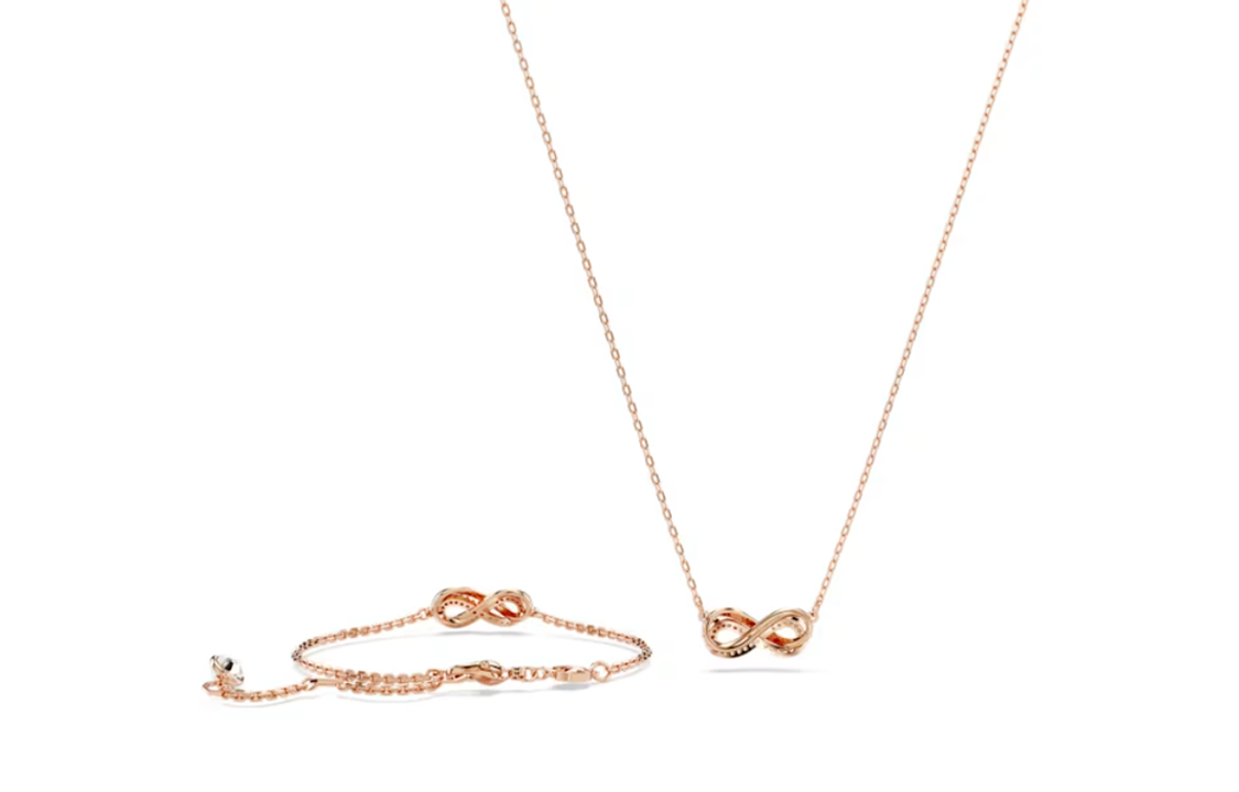(Women) Swarovski Hyperbola Pendant Necklace Rose Gold with Cubic Zirconia for Women. 5682483 圖 3