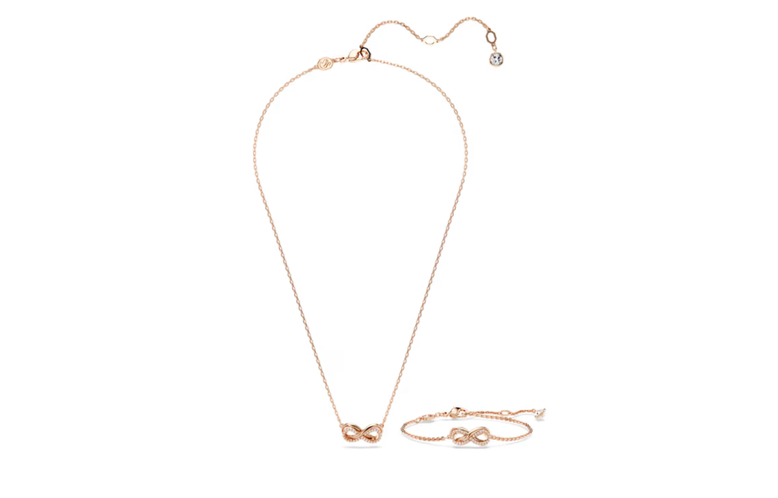 (Women) Swarovski Hyperbola Pendant Necklace Rose Gold with Cubic Zirconia for Women. 5682483 圖 4