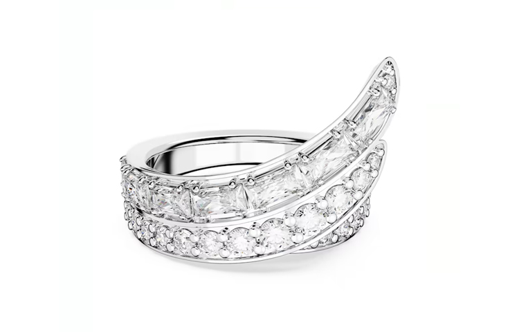 Order (W) Anillo de cóctel para mujer Swarovski Hyperbola plateado con rodio. 5665341