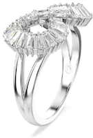 Lookbook (Women) Swarovski Hyperbola Spiral Design Cubic Zirconia Rhodium-Plated Silver Ring Women. 5679698