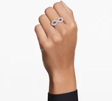 Details for (Women) Swarovski Hyperbola Spiral Design Cubic Zirconia Rhodium-Plated Silver Ring Women. 5679698