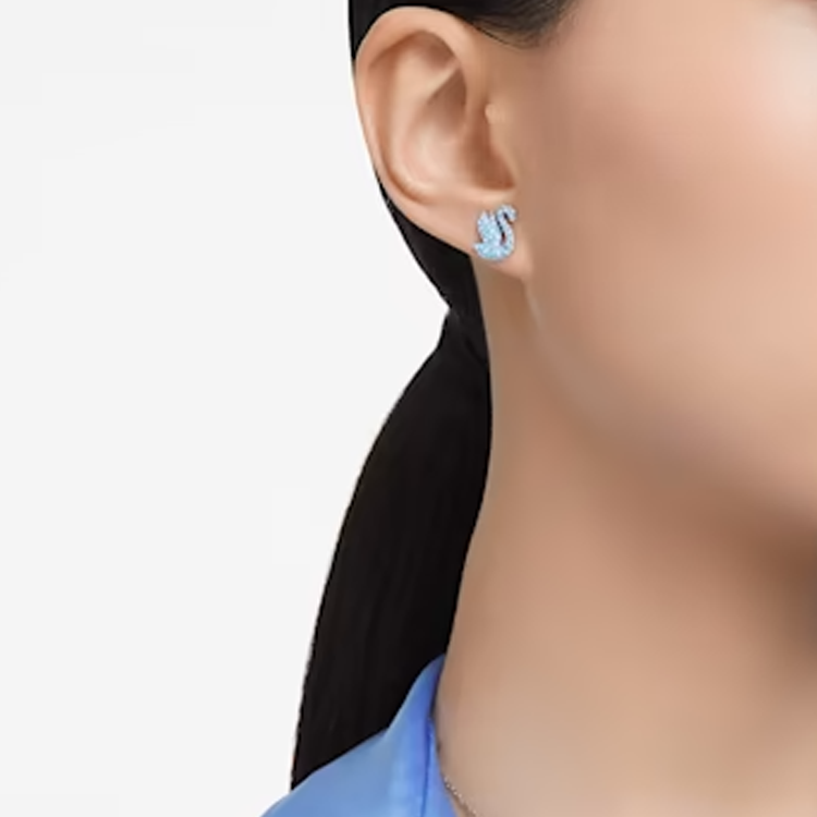 (Women) Swarovski Iconic Swan Crystal Necklace for Women - Blue. 5660597 圖 6