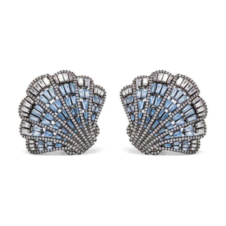(Women) Swarovski Idyllia Clip-On Crystal Earrings for Women - Silver. 5683033 圖 2
