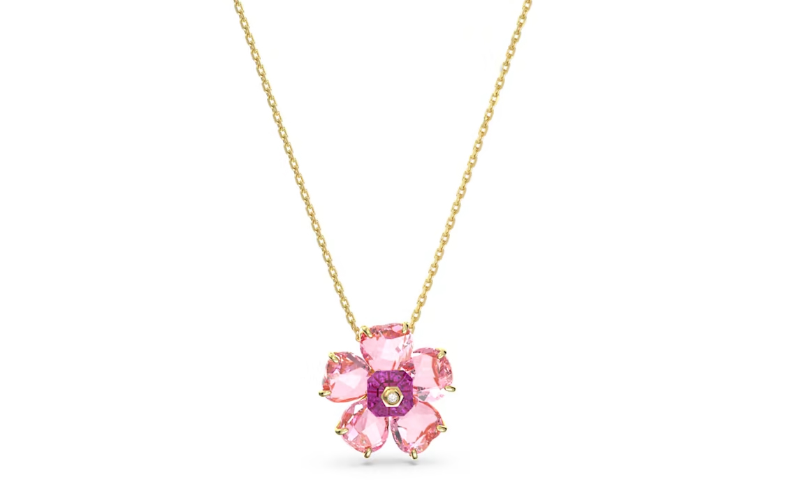 (Women) Swarovski Idyllia Flower Necklace for Women - Gold-Plated Fashion Accessory 5650569