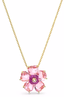 (W) 施华洛世奇Idyllia花卉项链 女士金色镀层时尚饰品 5650569 Buy (W) 施华洛世奇Idyllia花卉项链 女士金色镀层时尚饰品 5650569
