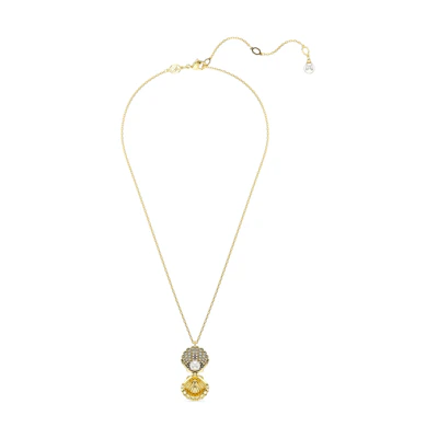 (Women) Swarovski Idyllia Gold Shell Design Crystal Necklace for Women. 5683966