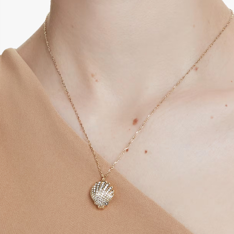 (Women) Swarovski Idyllia Gold Shell Design Crystal Necklace for Women. 5683966 圖 3