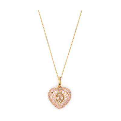 (Women) Swarovski Idyllia Heart Pendant Gold Necklace with Crystals for Women. 5680784