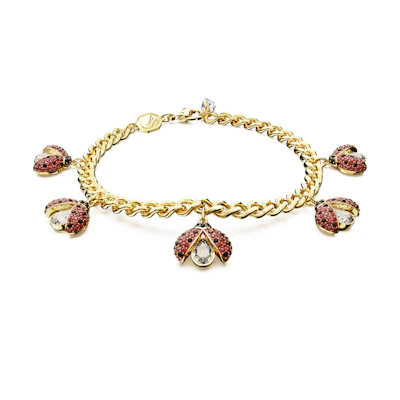 (Women) Swarovski Idyllia Ladybug Pave Crystal Bracelet Gold for Women. 5666238