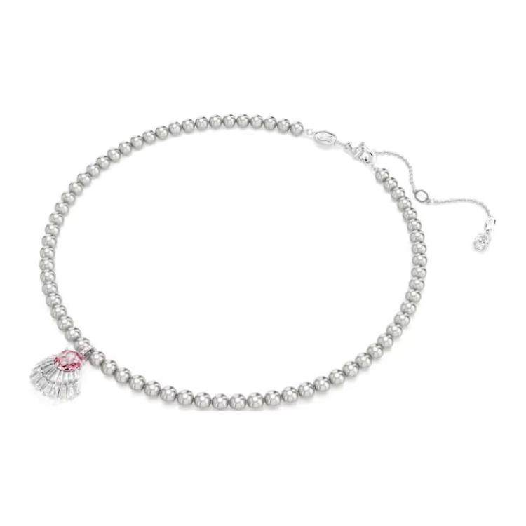 (Women) Swarovski Idyllia Pearl Shell Pendant Necklace Rhodium-Plated Silver for Women. 5680297 圖 3