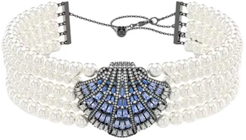 (Women) Swarovski Idyllia White Necklace with Five-Row Imitation Pearls for Women. 5688233 (Women) Swarovski Idyllia White Necklace with Five-Row Imitation Pearls for Women. 5688233