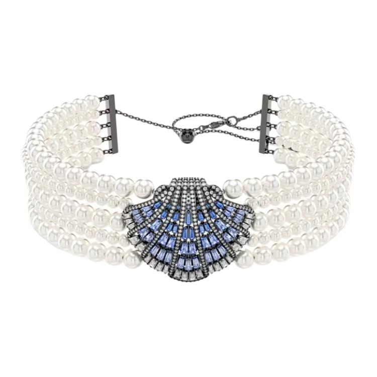 (Women) Swarovski Idyllia White Necklace with Five-Row Imitation Pearls for Women. 5688233 圖 2