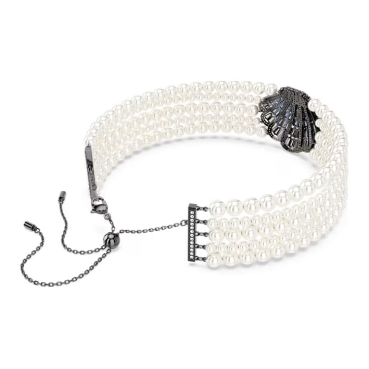 (Women) Swarovski Idyllia White Necklace with Five-Row Imitation Pearls for Women. 5688233 圖 4