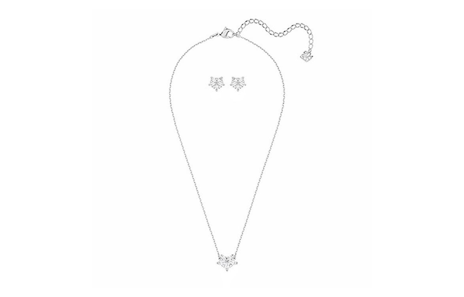 (Women) Swarovski Lady Snowflake Rhodium-Plated Necklace Set for Women. 5411120 圖 3