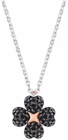 (Women) Swarovski Latisha Clover Pendant Necklace Silver/Black Jewelry. 5368980 (Women) Swarovski Latisha Clover Pendant Necklace Silver/Black Jewelry. 5368980