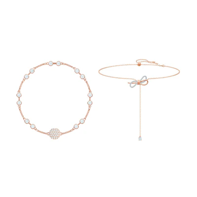 (Women) Swarovski Lifelong Bow Necklace + Remix Alloy Bracelet Set for Women. ES2021012002
