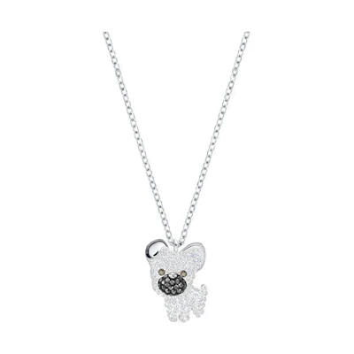(Women) Swarovski Little Dog Rhodium-Plated Necklace Exclusive Asia Edition White 5374446