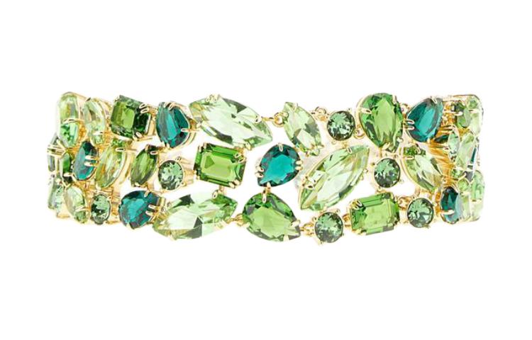 (Women) Swarovski Logo Crystal Metal Bracelet for Women - Green. 5670091GREGOS