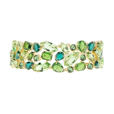 (Women) Swarovski Logo Crystal Metal Bracelet for Women - Green. 5670091GREGOS
