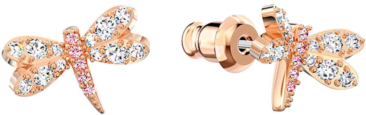 (W) 施華洛世奇愛之花園粉色花朵蜻蜓項鍊耳環套裝 5518141 Shop (W) 施華洛世奇愛之花園粉色花朵蜻蜓項鍊耳環套裝 5518141