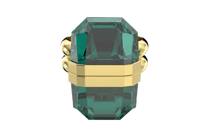 (Women) Swarovski Lucent Magnetic Double Ring Crystal Green  Ring 5620713