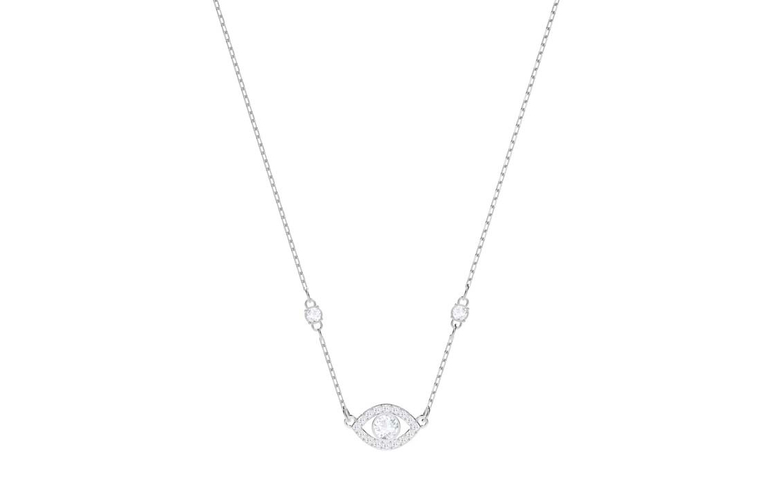 (Women) Swarovski LUCKILY Evil Eye Silver Necklace for Women 5368240