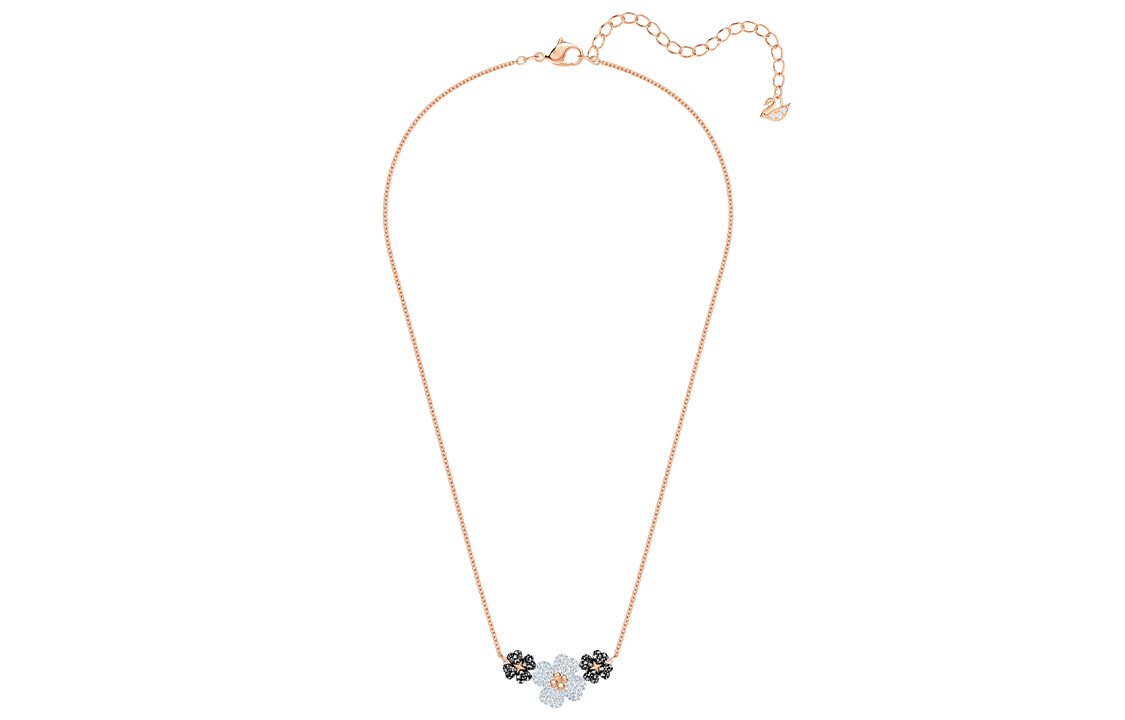 Lookbook (W) 施華洛世奇幸運四葉草項鍊套裝 女士 - 玫瑰金鑲水晶 5520946