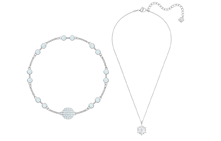 (Women) Swarovski Magic Snowflake Necklace + Remix Bracelet Set for Women. ES2021012003