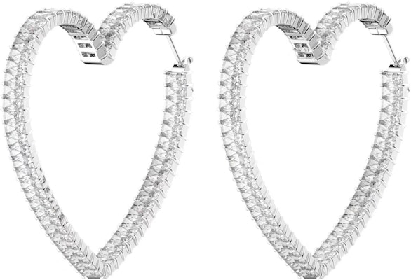 (W) 施華洛世奇 Matrix 心形大圈耳環 銀色 - 珠寶 5647591 Shop (W) 施華洛世奇 Matrix 心形大圈耳環 銀色 - 珠寶 5647591