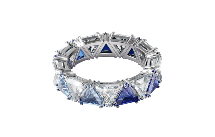 (Women) Swarovski Matrix Millenia Triangle-Cut Cocktail Ring for Women - Blue Crystal. 5608527