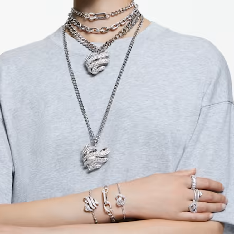 Sizing (W) Anillo de Mujer Swarovski Matrix Corazón Rodio Blanco Corte Mixto. 5647590