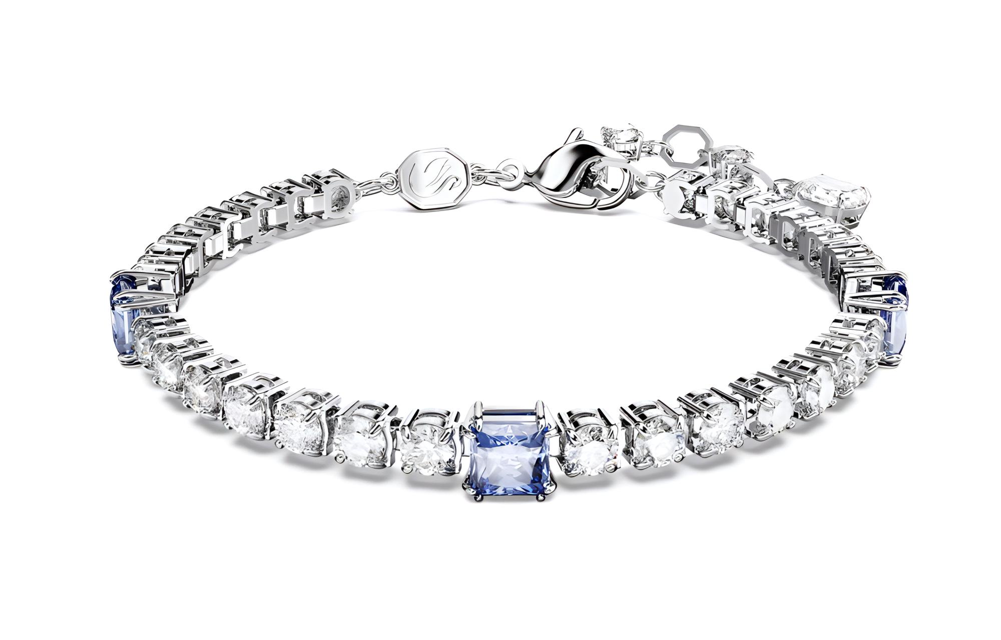 (Women) Swarovski Matrix Tennis Bracelet  Silver Pave Design. 5666426